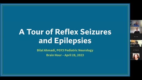 Thumbnail for entry A tour of Reflex Seizures and Epilepsy, April 28 2023, Dr. Bilal Ahmadi