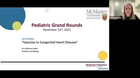 Thumbnail for entry Exercise in Congenital Heart Disease | Dr. Adrienn Szabo | November 23, 2023