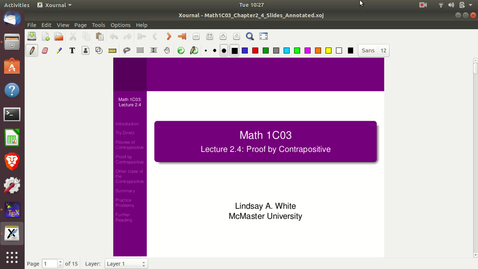 Thumbnail for Lecture 2.4 - Proof By Contrapositive (with subtitles)