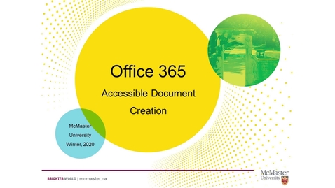 Thumbnail for An Introduction to Accessible Document Creation