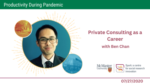 Thumbnail for Private Consulting as a Career with Ben Chan, Strategy &amp; Operations Principal at Slalom Consulting - Productivity during Pandemic