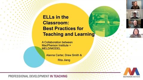 Thumbnail for entry ELLs in the Classroom: Best Practices for Teaching and Learning