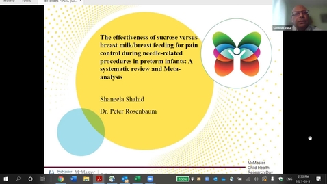 Thumbnail for entry The effectiveness of sucrose vs. breast milk/breast feeding for pain control during needle-related procedures in preterm infants: A systematic review | Shaneela Shahid | CHRD | March 2021