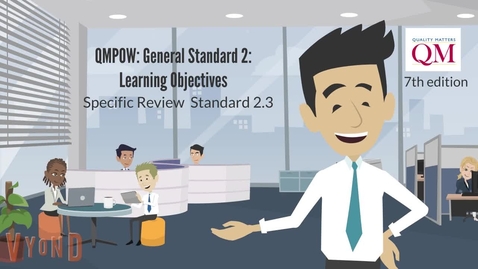 Thumbnail for entry QMPOW - Specific Review Standard 2.3 or SRS 2.3 - Learning Objectives