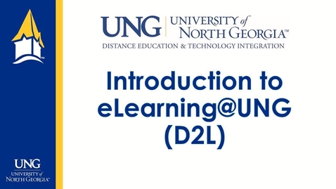 Thumbnail for entry Introduction to eLearning (D2L)