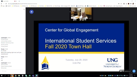 Thumbnail for July 28 - Town Hall Meeting for International Students