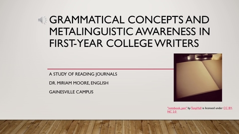 Thumbnail for entry Grammatical Concepts and Metalinguistic Awareness_MooreSoTL