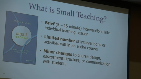 Thumbnail for entry ACTIVE-Chancellor’s Learning Scholars: Small Teaching - Video 5