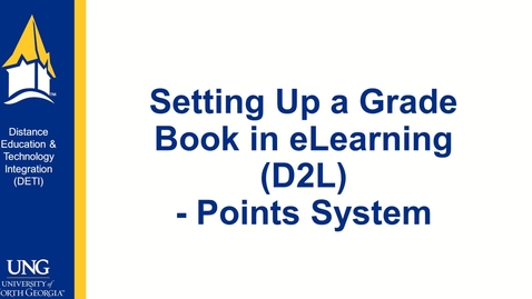 Thumbnail for Grades - Setting Up a Grade book - Points