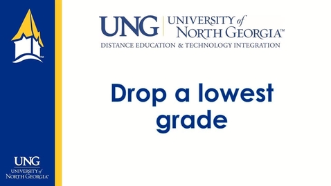 Thumbnail for entry Grades - Drop Lowest Grade