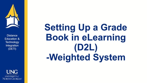 Thumbnail for entry Grades-Setting Up a Grade book - Weighted