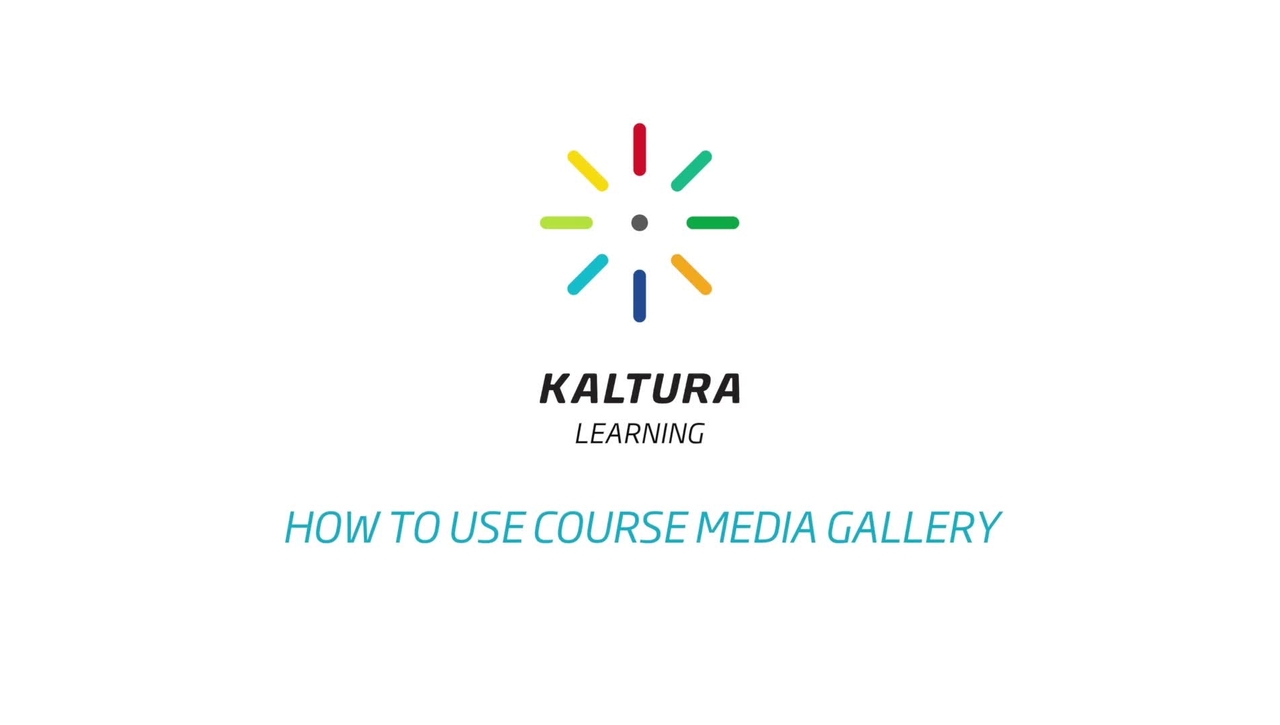 How to use the Course Media Gallery