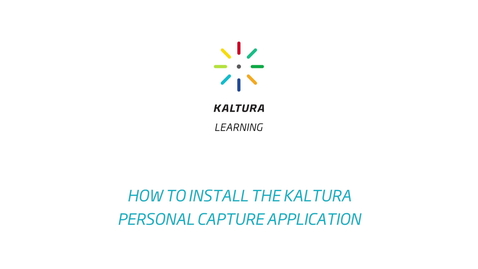 Thumbnail for How to Install the Kaltura Capture Application