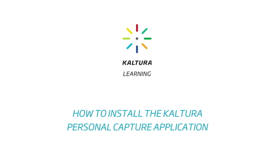 How to Install the Kaltura Capture Application