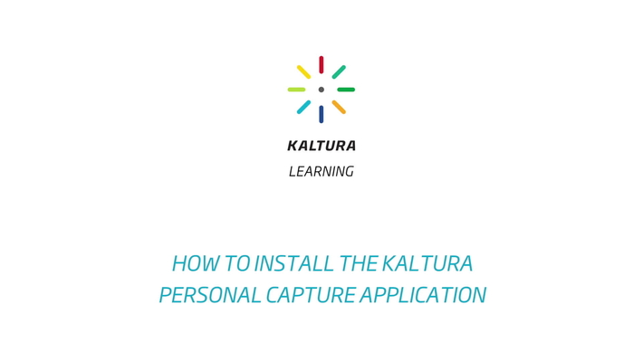 How to Install the Kaltura Capture Application