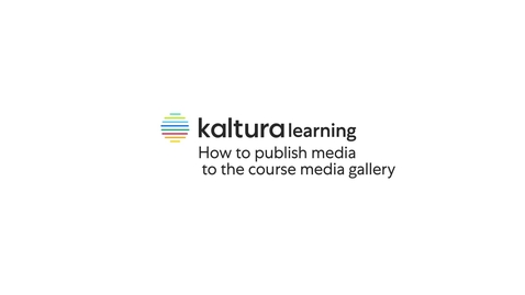Thumbnail for How to Publish Media to the Course Media Gallery