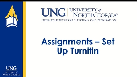Thumbnail for entry Assignments - Set Up Turnitin