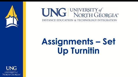 Thumbnail for Assignments - Set Up Turnitin