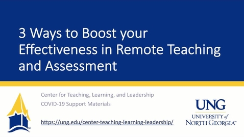 Thumbnail for entry Working From Home Series: Three Ways to Boost Your Effectiveness in Remote Teaching and Assessment
