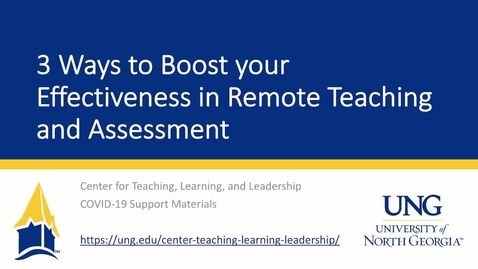 Thumbnail for Working From Home Series: Three Ways to Boost Your Effectiveness in Remote Teaching and Assessment