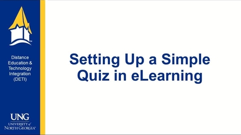 Thumbnail for entry Quizzes-Creating a Simple Quiz