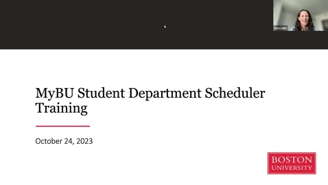 Thumbnail for MyBU Student Scheduling Training: Schedule of Classes (10.24.23)