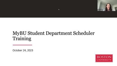 Thumbnail for entry MyBU Student Scheduling Training: Schedule of Classes (10.24.23)
