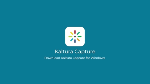 Thumbnail for entry Download Kaltura Capture (Windows)
