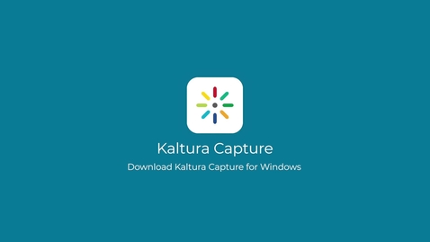 Thumbnail for Download Kaltura Capture (Windows)