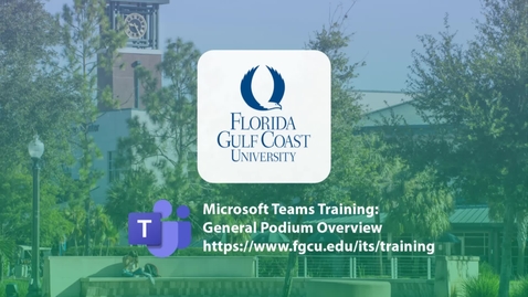 Thumbnail for General Podium Overview