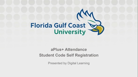 Thumbnail for aPlus+ Attendance - Student Code Self Registration