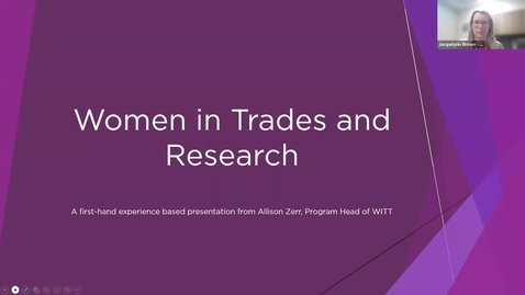 Thumbnail for Applied Research EDII Lunch and Learn - Women in Trades and Research 