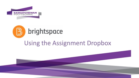 Thumbnail for Dropbox - Assignment Hand-in/out in Brightspace