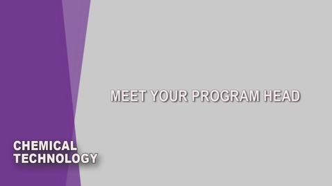 Thumbnail for Chemical Technology Student Orientation