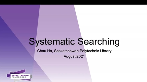 Thumbnail for An example of a systematic search