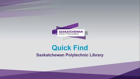 Thumbnail for Quick Find (search the library)