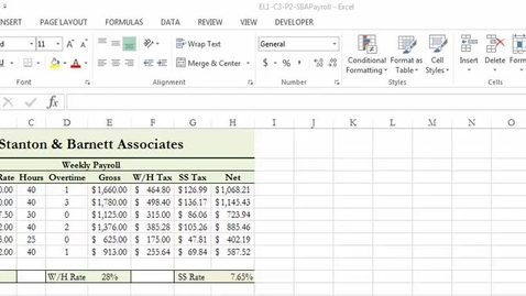 Thumbnail for entry Show Formulas in Excel