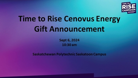 Thumbnail for Saskatchewan Polytechnic Receives 2.5 Million from Cenovus Energy