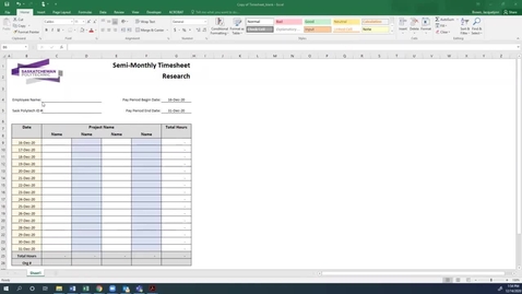 Thumbnail for Timesheet instruction video