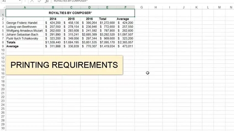 Thumbnail for Printing Requirements for Excel Assessments
