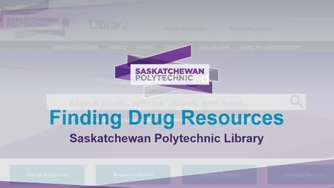 Thumbnail for entry Finding Drug Resources