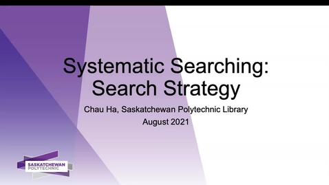 Thumbnail for entry Search strategy example on teaching strategies