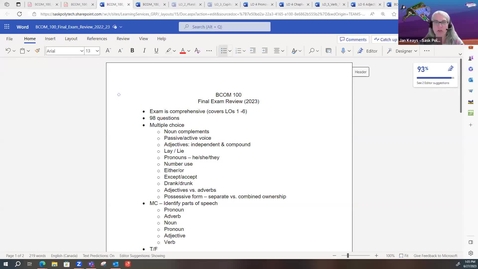 Thumbnail for BCOM 100 Final Exam review with cc