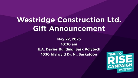 Westridge Construction Ltd Gift Announcement May 22 2025