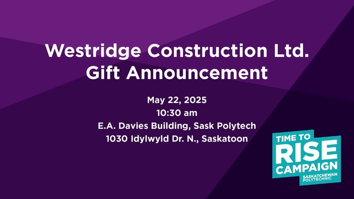 Westridge Construction Ltd Gift Announcement May 22 2025