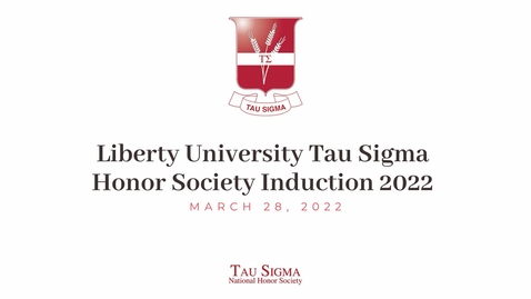 Thumbnail for Tau Sigma National Honor Society Induction Ceremony | Mar. 28, 7:00PM