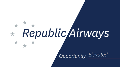 Thumbnail for SOA Hosts Republic Airways CEO, Bryan Bedford - Tues, Oct. 15 6PM ET