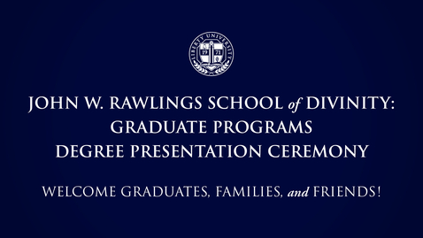 Thumbnail for School of Divinity: Graduate Programs | May 10, 10:00AM