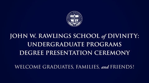 Thumbnail for School of Divinity: Undergraduate Programs | May 10, 2:00PM