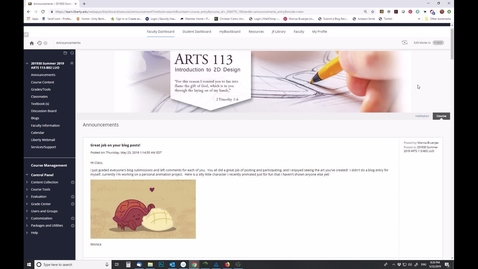Thumbnail for Arts 113 Blog Feature Tutorial